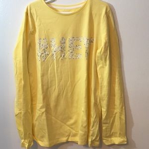 Je’Taime Paris Yellow Tee Shirt Sz 10-12 #hey XC